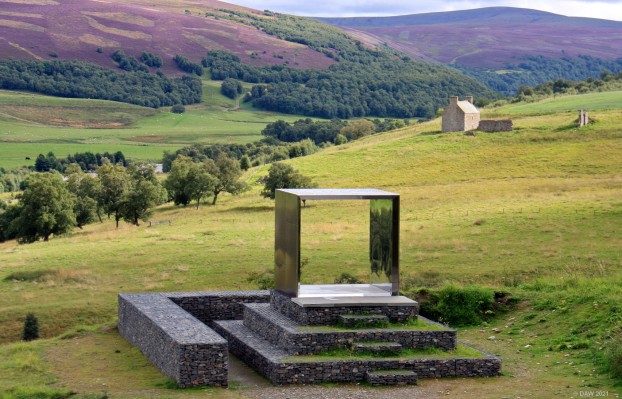 Still, Tomintoul
Looking a bit like some sort of time travel portal from a sci-fi movie, this is one of the Sculptures along the "Snow Road".  Sadly, I found I wasn't transported to another time when I stood in it, but you do get a nice view towards the Cairngorm mountains.
