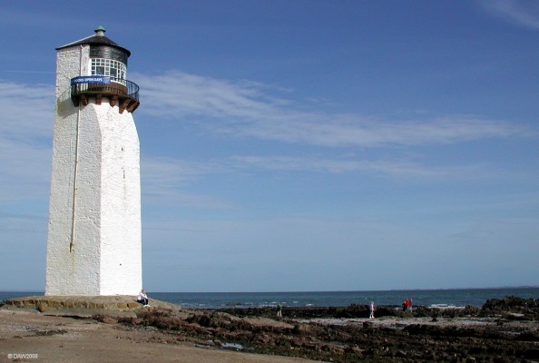 Southerness Lighthouse, Southerness Point
The oldest surviving complete lighthouse in Scotland, dating from around 1748.  It stands on Southerness point which extends out into the Solway Firth.  At high tide it is surrounded by the sea.  It has been unused since the 1930's.  [url=http://www.streetmap.co.uk/map.srf?X=297700&Y=554280&A=Y&Z=126/] Map location. [/url]

