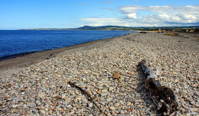 Spey Bay, Aberdeenshire
A view along the shingle beach at Spey Bay.  The Town of Buckie can be seen in the distance.  [url=http://streetmap.co.uk/map.srf?X=334817&Y=865488&A=Y&Z=120/] Map location. [/url]

