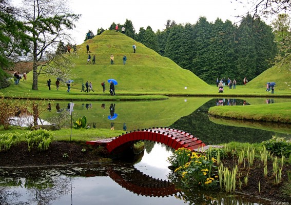 Spiral mound, Portrack House
Described as one of the most astonishing gardens in the World, it was created by Charles Jencks and his wife Maggie.  It opens to the public one day a year, unfortunately, on this day in May 2008 it rained.  [url=http://www.streetmap.co.uk/map.srf?X=293542&Y=583150&A=Y&Z=120/] Map location. [/url]
