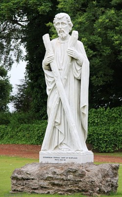St Andrew, Carfin
Statue of St Andrew, Patron Saint of Scotland, [url=http://www.carfin.org.uk/]Carfin Grotto. [/url]  
