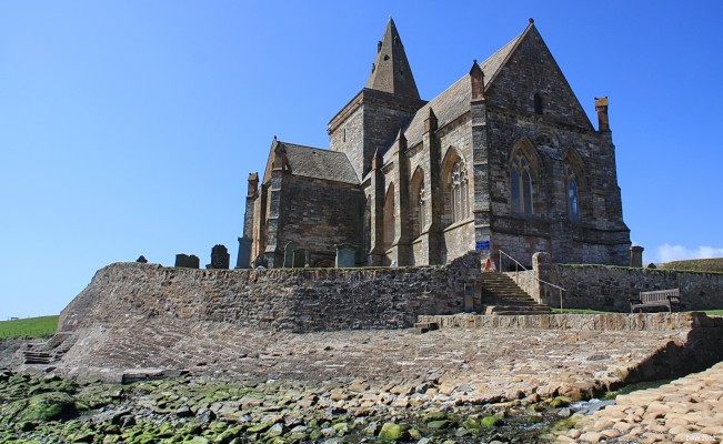 St Monan's Parish Church
Perched on a rock on the shore it has been said that St Monans Church is the closest Church to the sea in Scotland.  This view certainly would make it hard to argue with that statement, it must make attending Sunday service more interesting on a stormy day. [url=http://www.streetmap.co.uk/map.srf?X=352297&Y=701436&A=Y&Z=115/] Map location. [/url]
