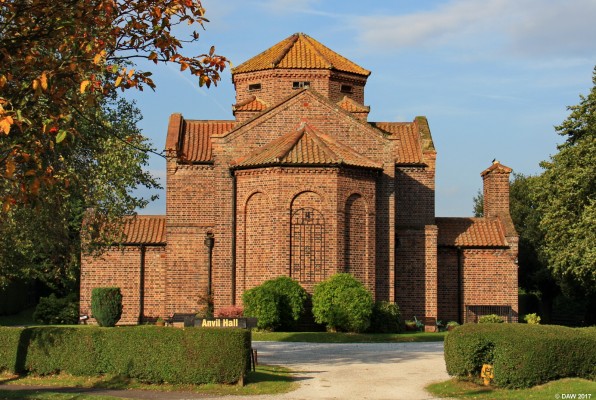 The form St Ninians Catholic CHurch, Gretna
Built in 1917 along with most of the planned town of Gretna which was all built at the same time to accommodate the workers at Gretna Munitions factory during World War I.  Today it is no longer a place a worship but has become a commercial wedding venue called Anvill Hall.  The building is located on the triumphantly named, Victory Avenue. [url=http://streetmap.co.uk/map.srf?X=331806&Y=567448&A=Y&Z=106/] Map location. [/url]
