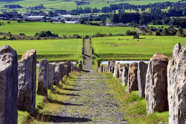 Standing Stones, The Crawick Multiverse
The avenue of standing stones that leads you through the Sun Amphitheatre at Crawick Multiverse, I didn't count them, but there are a lot!
