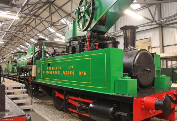 Steam Crane, Bo'ness & Kinneil Railway
Built in 1942 and used in the Clyde Alloy Steel Company in Motherwell until 1953 when it was moved to Colvilles Glengarnock Steel works,  The crane was donated to the Scottish Railway Preservation Society in 1978 by British Steel and after restoration is now on display at Bo'ness & Kinneil Railway.
