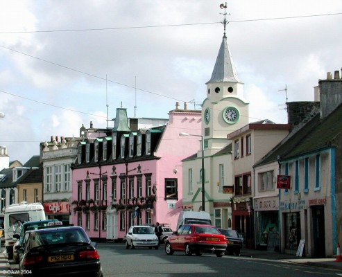 Stranraer
Situated at the head of Loch Ryan it is the main ferry route to Northern Ireland.  The building with the tower is the local Museum.
