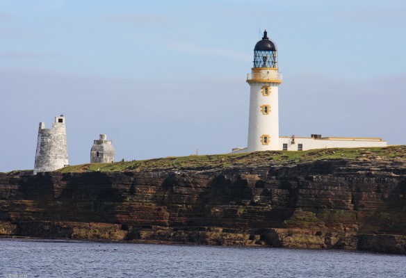 Stroma Lighthouse, Isle of Stroma
Built in 1896 at the north end of the Island of Stroma in the Pentland Firth.  It was built to warn of the Swilkie whirlpools just north of the Island.  It was automated in 1997.  [url=http://streetmap.co.uk/map.srf?X=335038&Y=979364&A=Y&Z=120/] Map location. [/url]

