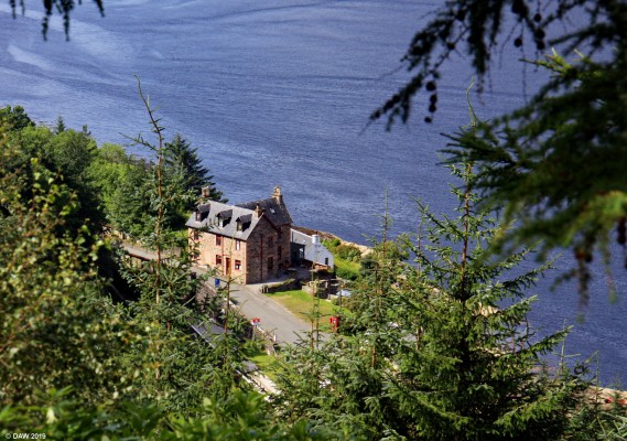 Stromeferry, Loch Carron
Looking down on Stromeferry, amusingly, the sign that points down the road to it says "Strome Ferry (No Ferry)".  Anyone looking for the ferry will be disappointed since it stopped operating in 1970 when the A890 Strome ferry bypass was opened. [url=http://www.streetmap.co.uk/map.srf?X=185491&Y=834052&A=Y&Z=120&ax=186777&ay=834414/] Map location. [/url]
