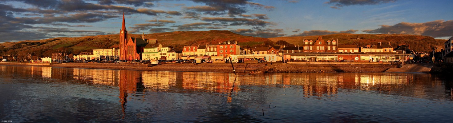 Largs sea front
Evening sun on largs seafront.
