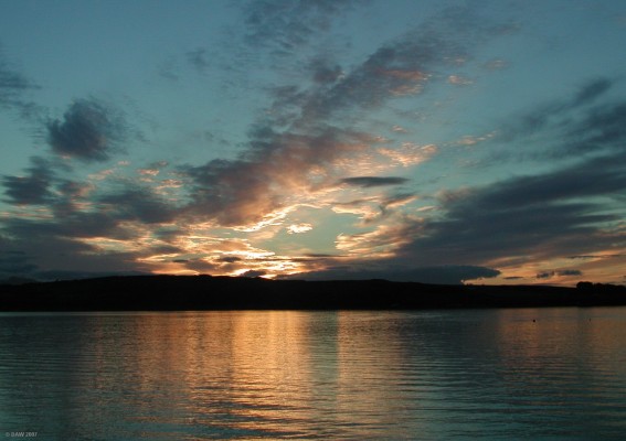 Sunset over the Great Cumbrae seen from Broomfields, Largs
