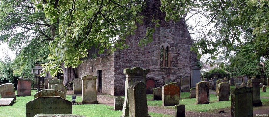 The Auld Kirk, Alloway
The haunting setting of Robert Burn's tale, Tam O'shanter.  The Kirk dates from the 16th century but was built on the site of a much older church.

"She prophesied, that, late or soon,
Thou would be found deep drown�d in Doon,
Or catch�d wi� warlocks in the mirk
By Alloway�s auld, haunted kirk."

[url=http://www.streetmap.co.uk/map.srf?X=233190&Y=618060&A=Y&Z=115/] Map location. [/url]
