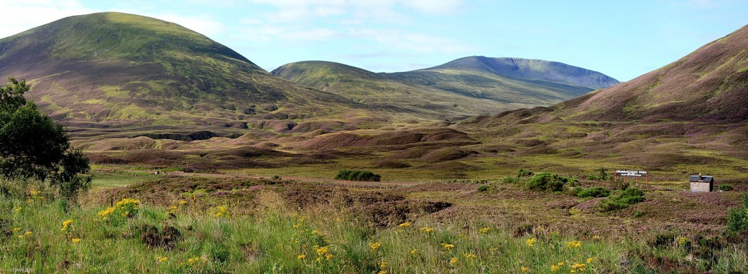 The Drumochter Pass
Drumochter pass is the highest point in the rail network in the UK at 452m. It is also the highest point of the main A9 route north at 460m (1508ft).  This isn't the highest public road, that record goes to the old road to Applecross which is some 500ft higher.[url=http://www.streetmap.co.uk/map.srf?X=263013&Y=776202&A=Y&Z=115&ax=263076&ay=776085/] Map location. [/url]
