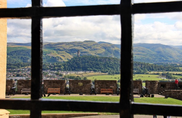 The French Spur, Stirling Castle
Looking out from the Royal Palace over the French Spur towards the Wallace Monument.  The French Spur defences date from the 1550s.
