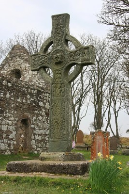 The Kildalton Cross, Islay
One of the finest early Christian Crosses in Britain, probably carved in the second half of the eigth century by sculptors from Iona.  The carvings on this side has scenes of the Virgin and Child with attending angels, Cain murdering Abel, the Sacrifice of Isaac and David Killing the Lion.  [url=http://www.streetmap.co.uk/map.srf?X=145801&Y=650835&A=Y&Z=115/] Map location. [/url]
