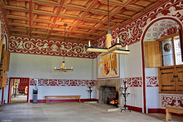 The Kings Chamber, Stirling Castle
A view of the restored Kings Chamber in the Royal Palace at Stirling Castle.  This is thought to be how it would have looked around 1540.
