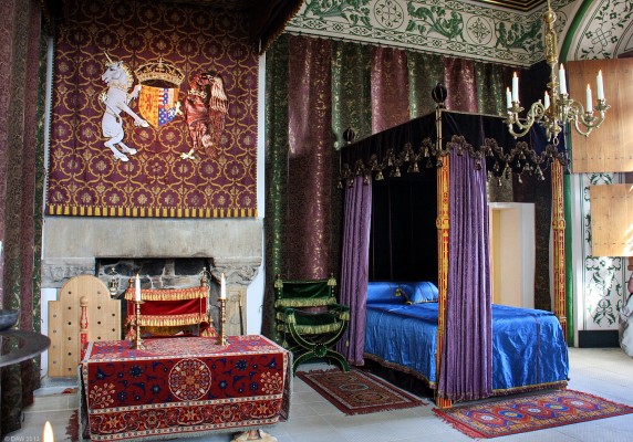 The Queens Bed Chamber, Stirling Castle
A view of the restored Queens Bed Chamber in the Royal Palace at Stirling Castle.
