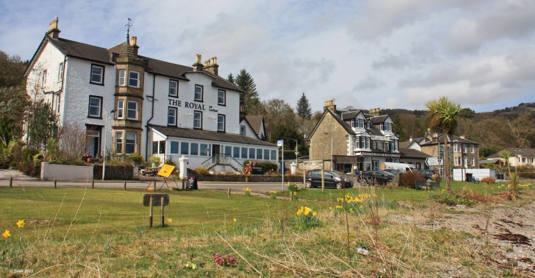The Royal an Lochan Hotel, Ticghnabruaich
Opened in 1865 to accommodate wealthy Greenock and Glasgow merchants who used the newly introduced fast Steamer services on the Clyde  to escape to this beautiful part of Argyll 
