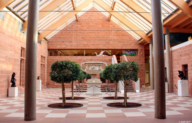 The Warwick Vase, Burrel Collection, Glasgow
The vase was found in fragments in 1770 in the grounds of the Villa of the Roman Emperor Hadrian, near Rome.  It was restored and was given to the Earl of Warwick who displayed it at Warwick Castle in England.  In 1979 it was sold to an American buyer but the export license with withheld until money could be found to keep it in the UK.  This is when it found its way in to the Burrell collection in Glasgow.
