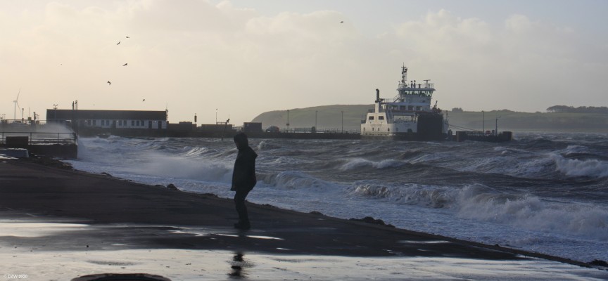 The bleak mid winter, Largs
Blustery day at Largs, the ferry is tied up because its Boxing day 2016, not because of the weather.

