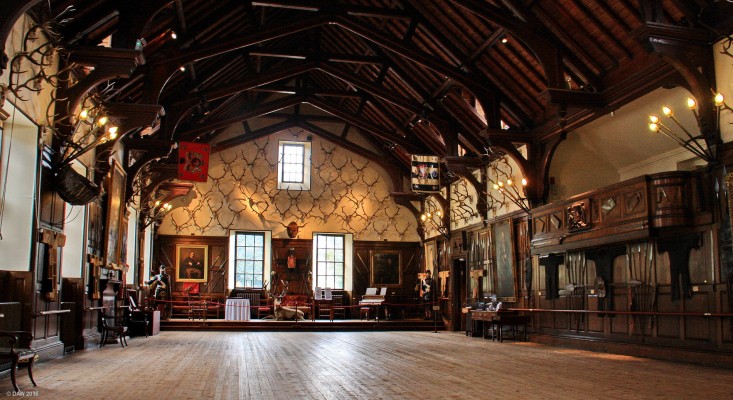 The grand Ballroom, Blair Castle
Commissioned by the 7th Duke of Athol for for the annual gathering of the Atholl Highlanders.  It was completed in 1876 and remains much as it was then.
