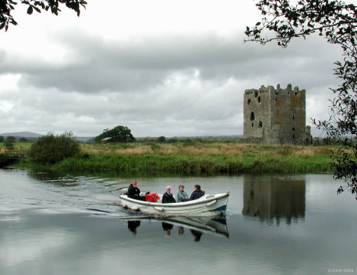 Threave Castle, Castle Douglas
Threave Castle is maintained by Historic Scotland.  Built on an island in the middle of the river Dee it can only be accessed by boat.  You ring a bell and the boatman will come over and pick you up.
