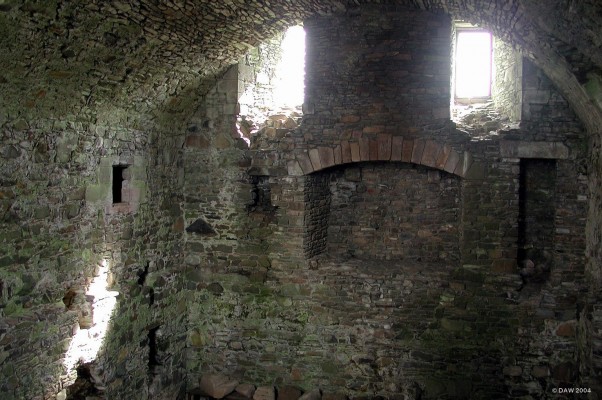 Vaulted roof inside Threave Castle
This view of Threave Castle shows the vaulted roof inside.  The wooden floors have long gone.  The Castle was used to house French prisoners during the Napoleonic wars.
