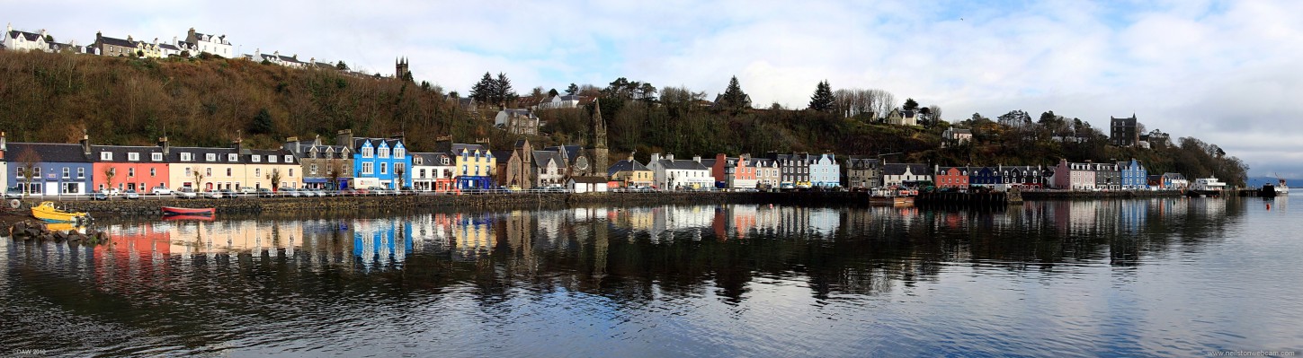 Tobermory sea front panorama
An early spring view along the sea front at Tobermory, known for its colourfully painted houses.  On a sunny day it looks even better.
