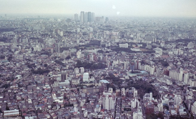 Tokyo from Sunshine 60, 1986
A view over Tokyo from the 60th floor of the Sunshine 60 building in the Ikebukuro area of Tokyo.
