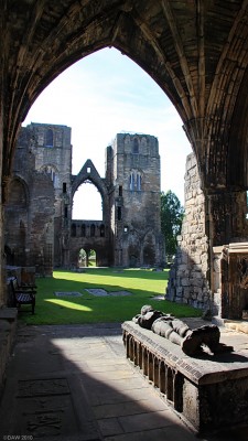 Tomb, Elgin Cathedral
A tomb with a Knights effigie at the ruins of  Elgin Cathedral.
