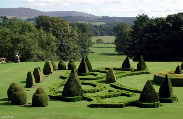 Over-looking the Topiary Garden at Drumlanrig Castle
