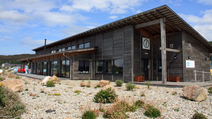 Gairloch Tourist ffice
The desert like landscaping around it belies the rather damp west coast climate.  [url=http://streetmap.co.uk/map.srf?X=180425&Y=876745&A=Y&Z=120/] Map location. [/url]
