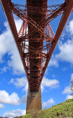 Under the Forth Bridge
A view under the Forth Bridge from the North Queensferry side.  [url=http://www.streetmap.co.uk/map.srf?X=313307&Y=680225&A=Y&Z=115/] Map location. [/url]
