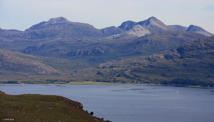 Upper Loch Torridon
A view from the north side of Loch Torridon looking south west.  The highest peak you see here is probably Maol Chean-Dearg at 933m.
