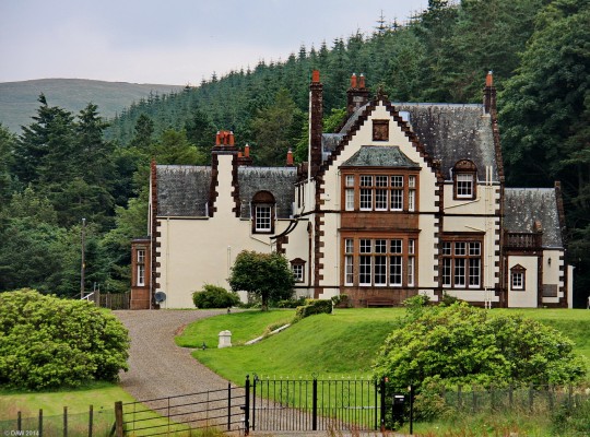 Victoria Lodge, Talla Reservior
This impressive Category B listed building sits at the North End of Talla Reservoir.  It was built as the Headquarters of the Edinburgh and District Water Trust, the first stone being laid in 1897.  8 years later the Talla Reservoir was officially opened, it took the construction of a railway to bring some 100,000 tons of material to build the dam. [url=http://streetmap.co.uk/map.srf?X=310744&Y=622941&A=Y&Z=120/] Map location. [/url]
