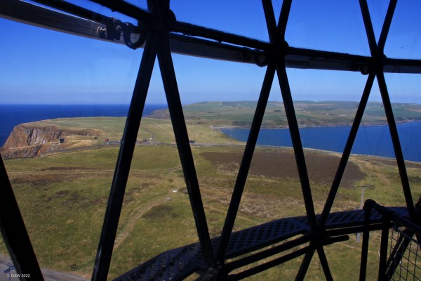 View from Mull of Galloway Lighthouse
The view from the top of the Galloway Lighthouse.  The lighthouse stands 26m (85ft) above the cliffs at the end of the Mull of Galloway.  This view is looking North West back along the Mull.  [url=http://streetmap.co.uk/map?X=215679&Y=530438&A=Y&Z=120/] Map location. [/url] 
