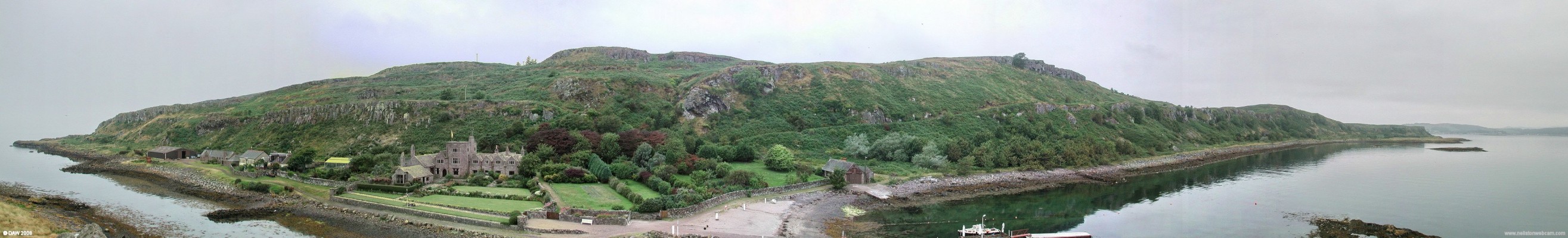 Wee Cumbrae Island, Firth of Clyde
Over looking the side facing the mainland from the top of the old castle.   The Island covers around 770 acres, it was held by the Hunters of Hunterston and then the Montgomery Earls of Eglinton.  In 2003 it was sold to a developer and in 2005 was again put on the market for �2.5m, apparently in 2008 it now has a new owner.  [url=http://www.streetmap.co.uk/streetmap.dll?G2M?X=215235&Y=651310&A=Y&Z=3/]Map location.[/url]
