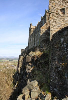 Western side of Stirling Castle
Stirling Castle dominates the landscape for miles around, sitting on top of an extinct volcano.  The site has had a fortification  since the 11th century although most of today's castle dates from a later period.  [url=http://www.streetmap.co.uk/map.srf?X=278970&Y=694043&A=Y&Z=126&ax=278970&ay=694043/] Map location. [/url]
