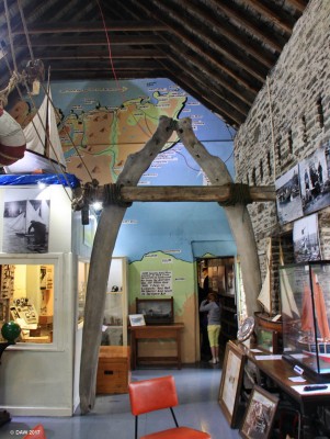 Wick Heritage Museum
If you find yourself at a loose end in Wick you could do worse than spend some time in the [url=https://wickheritage.org/] Wick Heritage Museum. [/url] It has been created inside old house down at the Harbour, its one of those places that is far bigger inside than it looks from the outside.  Here you can see a whalebone arch and on the left radio equipment from what was Wick Coastal Radio.
