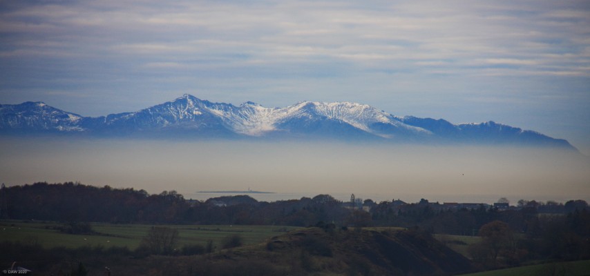 A winter view of the Isle of Arran
A view of Arran from inland, Lady Isle can be made out in the Centre.   [url=http://streetmap.co.uk/map.srf?X=245571&Y=621453&A=Y&Z=126/] Map location. [/url]
