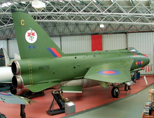 English Electric F2A Lightning, Museum of Flight, East Fortune
The Lightning was a step change in performance when it was introduced into the RAF.  It was, and still is, the only British designed and built mach 2 fighter to enter service with the RAF.  XN776 entered service in 1963 as an F2 varient but was later updated to F2A, its last operational flight was in 1977 and in 1982 it was donated to the East fortune [url=http://http://www.nms.ac.uk//]museum.[/url]
