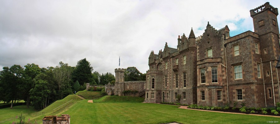 Abbotsford House, near Melrose
The rear aspect of Abbotsford House is more imposing than the front.  The front has two floors and the rear has three with a commanding view over the river tweed.  [url=http://streetmap.co.uk/map.srf?X=350770&Y=634279&A=Y&Z=120/] Map location. [/url]
