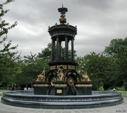 The Saracen Fountain, Alexandra Park, Glasgow
Gifted to the city in 1901 after the International Exhibition in Kelvingrove park where it stood for 12 years.  In 1914 Glasgow corporation decided to resite the fountain to its present location in Alexandra park.  It stands some 40ft tall and was restored in 2000.
