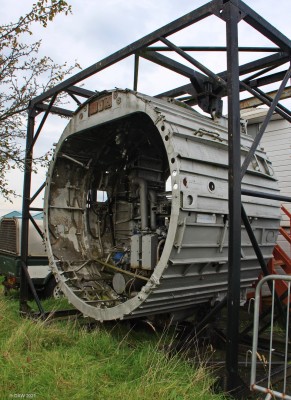 Part of Blue Streak Rocket, Solway Aviation Museum
In a corner of the car park at the Solway Aviation Museum near Carlisle is this part of a Blue Streak Rocket.   The museum has a room dedicated to this and other British rockets of the 1960's.
