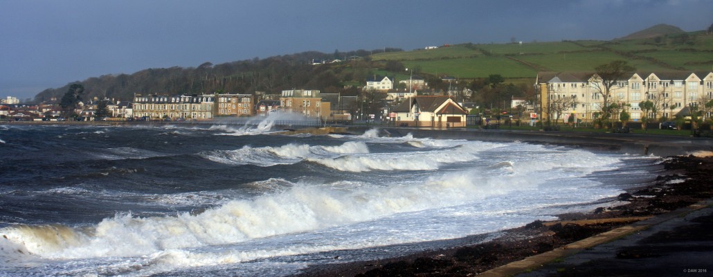 Bracing weather, Largs
There's a joke that you could fire a canon along the prom on a bad day in Largs, this shows you why.  [url=http://streetmap.co.uk/map.srf?X=220212&Y=659736&A=Y&Z=115/] Map location. [/url]
