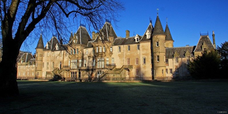 Callendar House, Falkirk
Winter sun on the south facade of Callendar House.  [url=http://www.streetmap.co.uk/map.srf?X=289907&Y=679195&A=Y&Z=120/] Map location. [/url]
