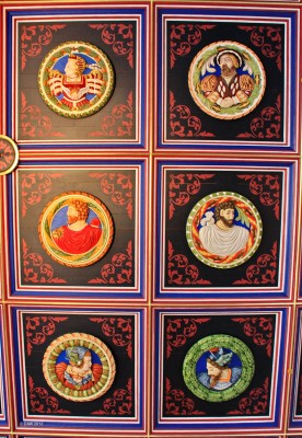 The Stirling Heads, Stirling Castle
Some of the restored Stirling Heads on the roof of the Kings Presence Chamber in the Royal Palace at Stirling Castle.

