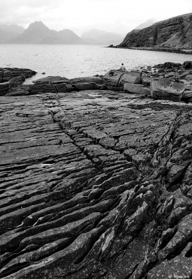 Elgol beach, Skye
Looking out from the rocky beach at Elgol over Loch Scavaig towards the Cullin Hills. [url=http://www.streetmap.co.uk/map.srf?X=151610&Y=813780&A=Y&Z=115/] Map location. [/url]
