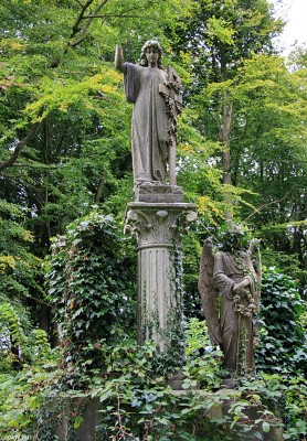 Cathcart Cemetery, Glasgow
Fallen Angels, Cathcart Cemetery.  One of the older cemeteries of Glasgow, opened in 1878  and now somewhat worse of the wear.  [url=http://www.streetmap.co.uk/map.srf?X=258005&Y=659660&A=Y&Z=115/] Map location. [/url]
