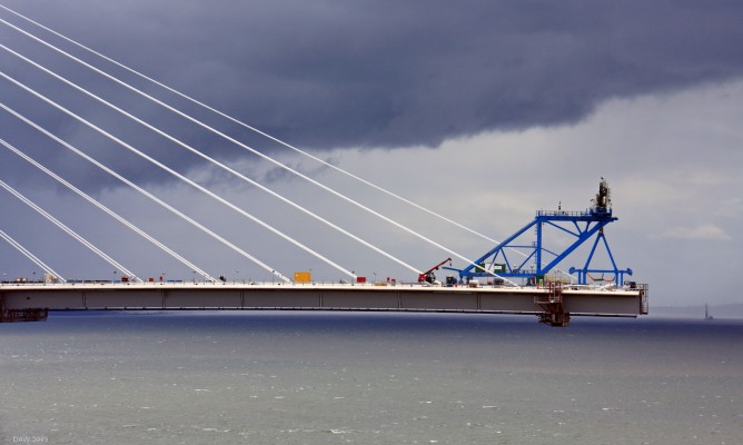 Hanging by a thread, Queensferry Crossing
The road deck on the north side of the central tower in July 2016.
