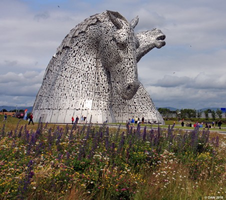 The Kelpies in summer

